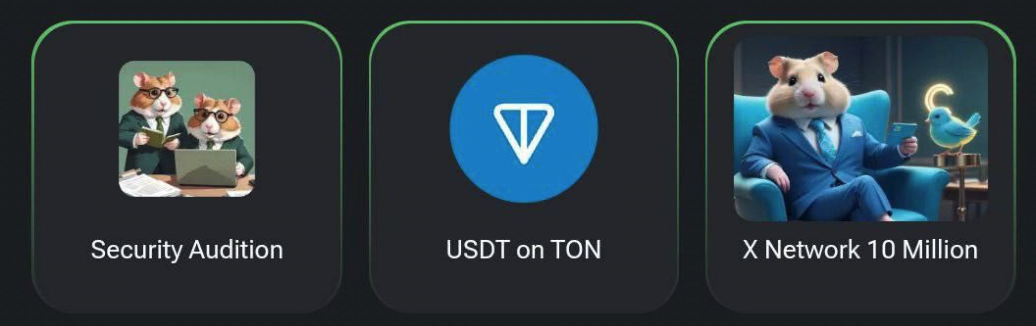 Security Audition, USDT on TON, X Netwrok 10 Million